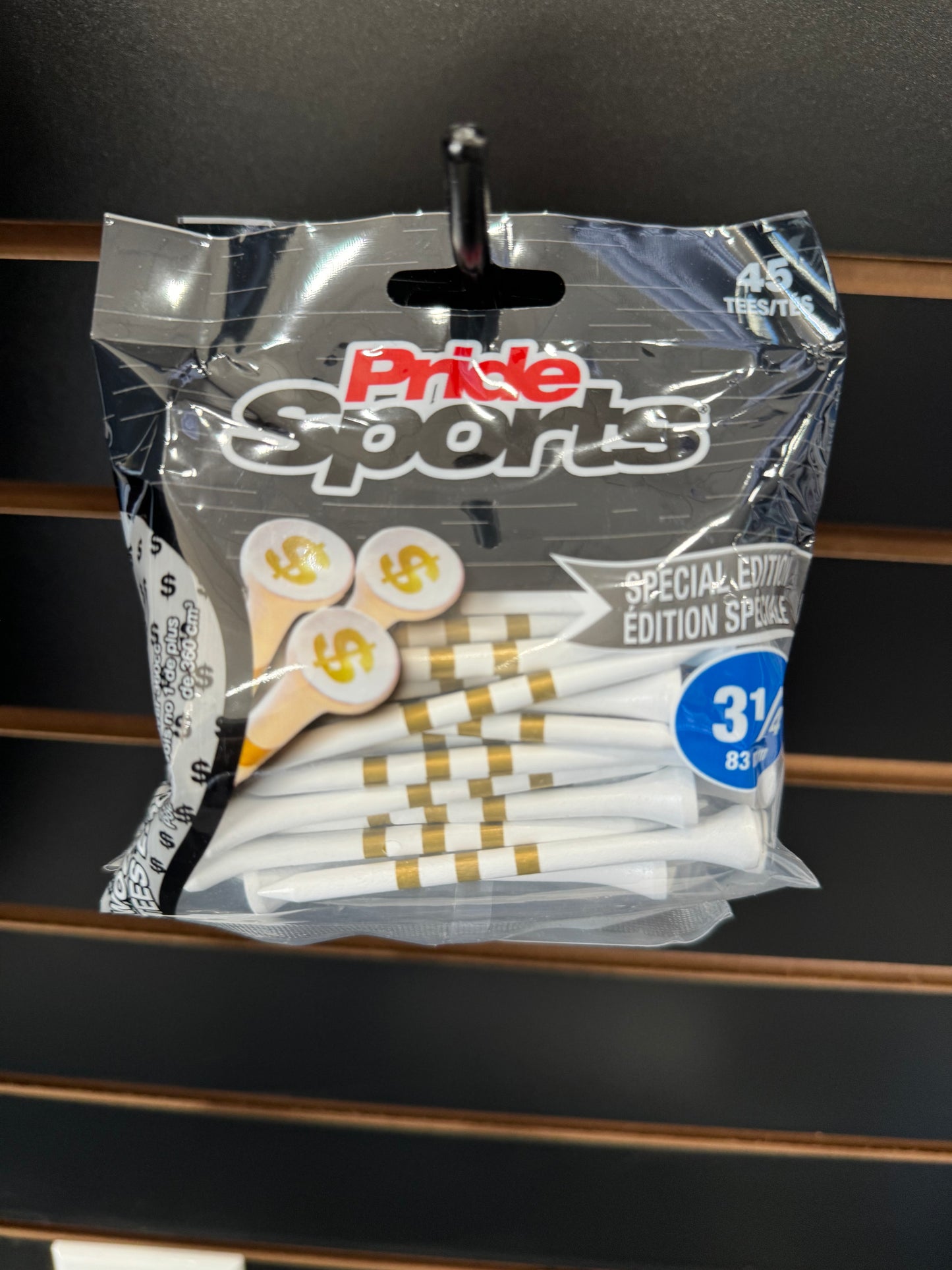 PRIDE SPORTS Money Tees 3-1/4" Golf Tees 45ct