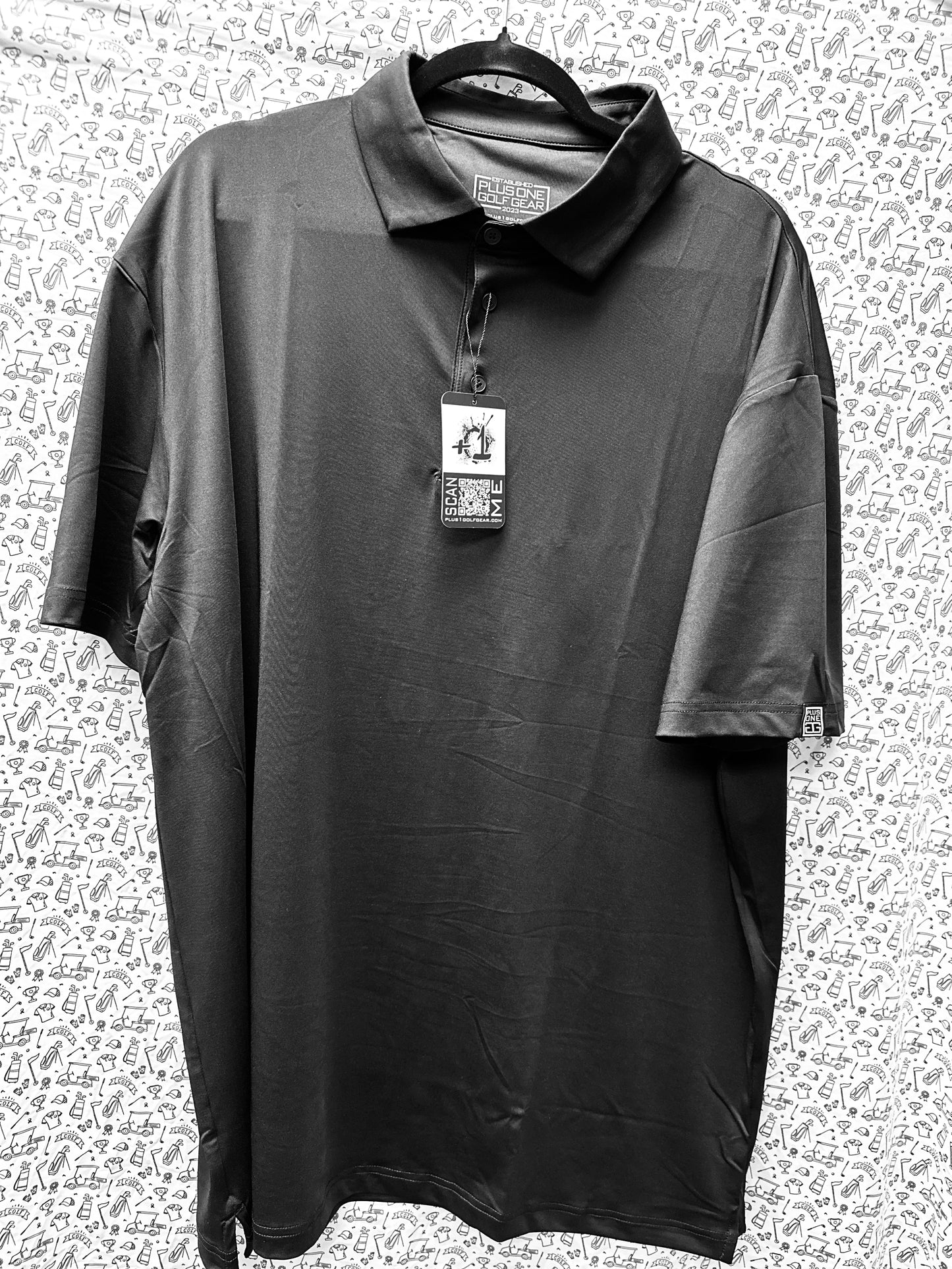 MEN'S SOLID BLACK POLO