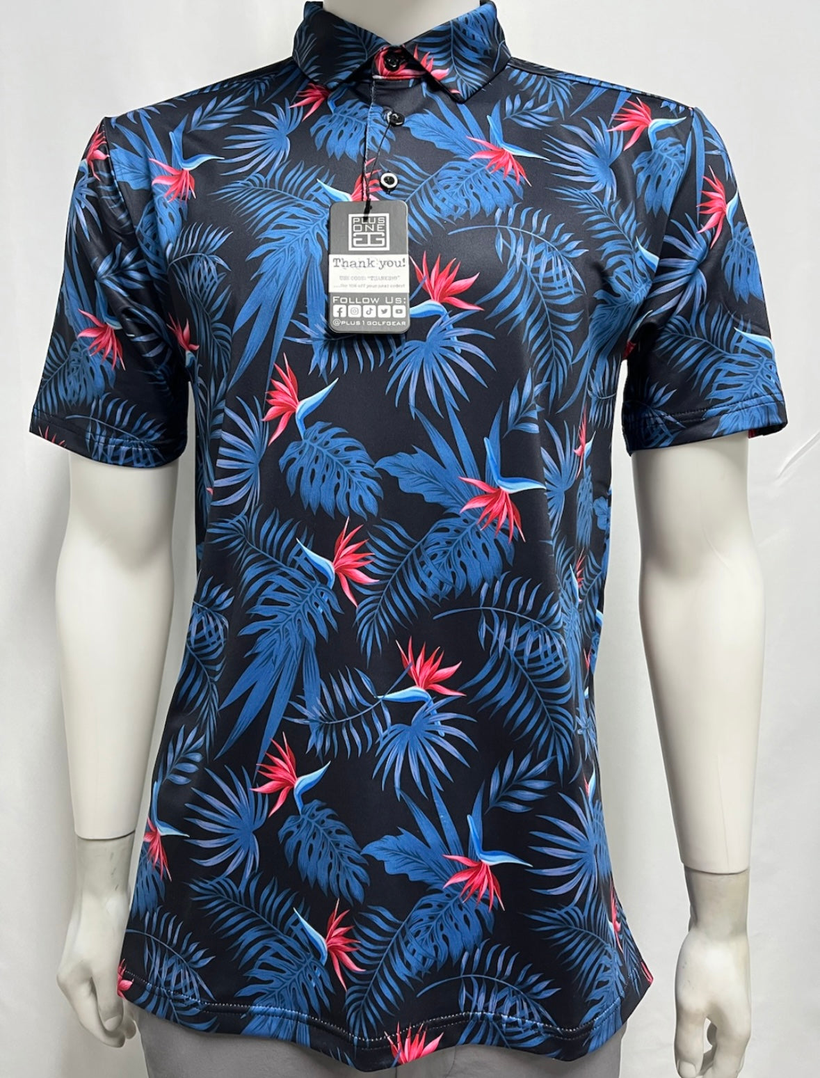 MEN'S BLUE LUAU POLO